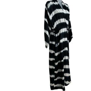 Panache Black And White Snap Swim Beach Coverup Dress Size Medium